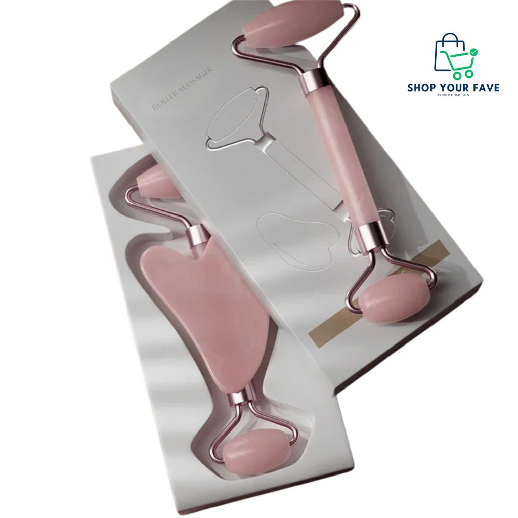 GlowPro Double-Head Facial Roller & Gua Sha Kit