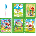Magic Water Coloring Book for Kids | Reusable No-Mess Drawing Pad