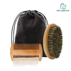Men’s Dual-Edge Wooden Beard Comb