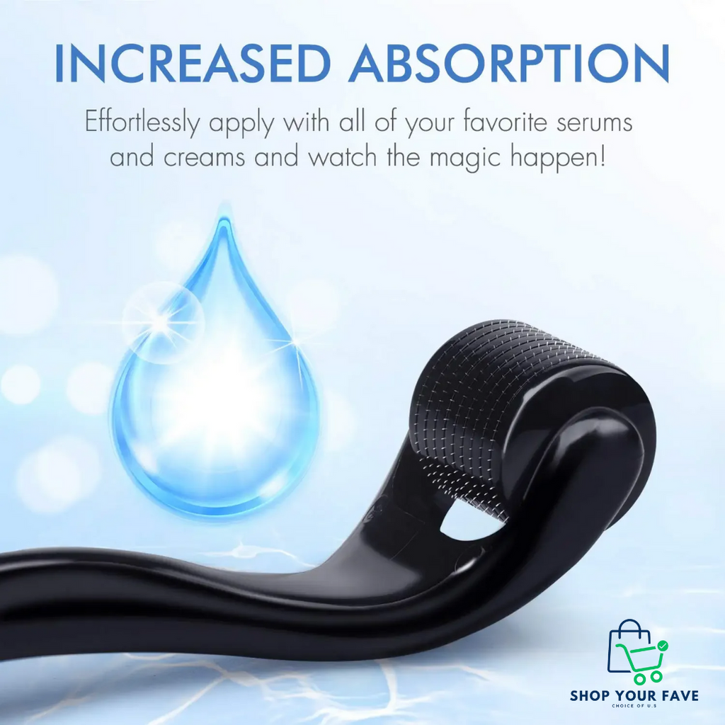 Titanium Derma Roller for Face, Hair Growth & Acne Scars