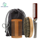 Men’s Dual-Edge Wooden Beard Comb