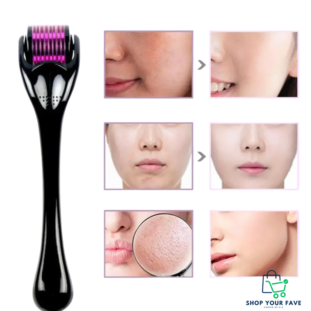 Titanium Derma Roller for Face, Hair Growth & Acne Scars