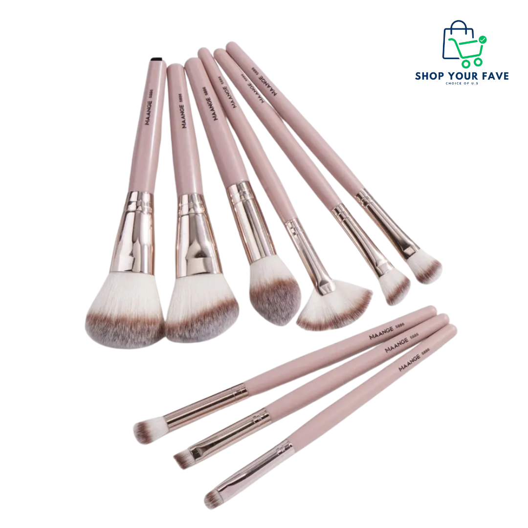 Maange 9-Piece Luxe Makeup Brush Set