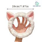 Plush Cat Ear Spa Headband