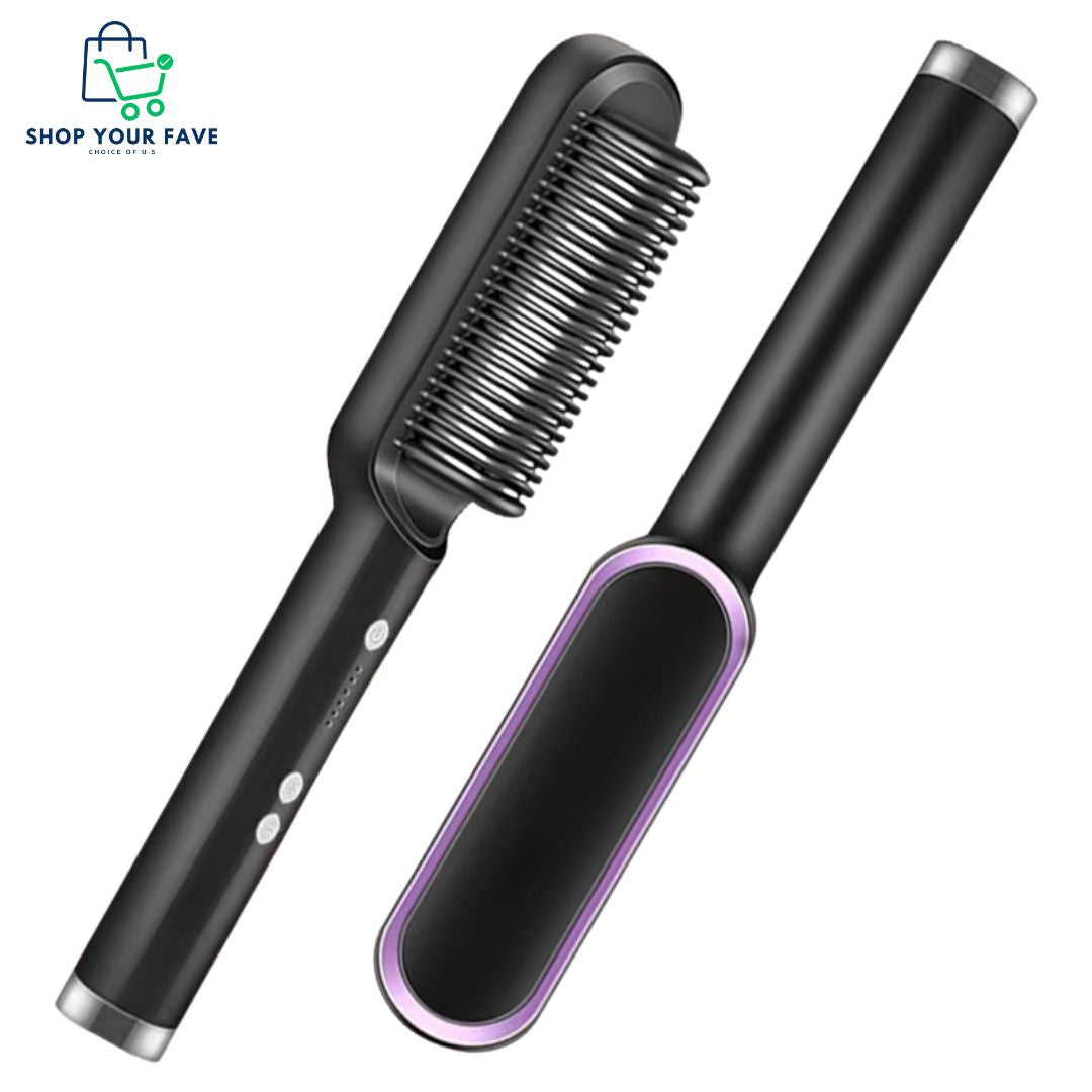 2-in-1 Hair & Beard Straightener Brush