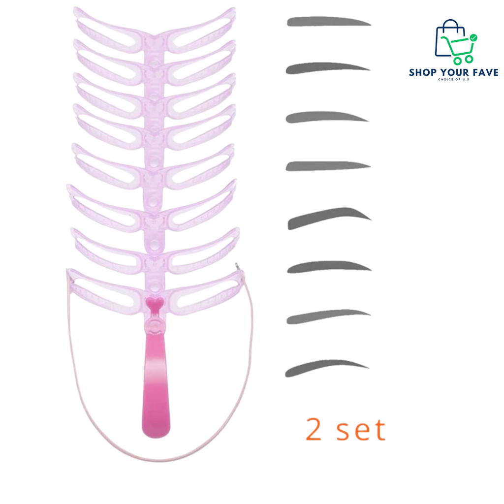 8-in-1 Reusable Eyebrow Shaping Stencil Kit