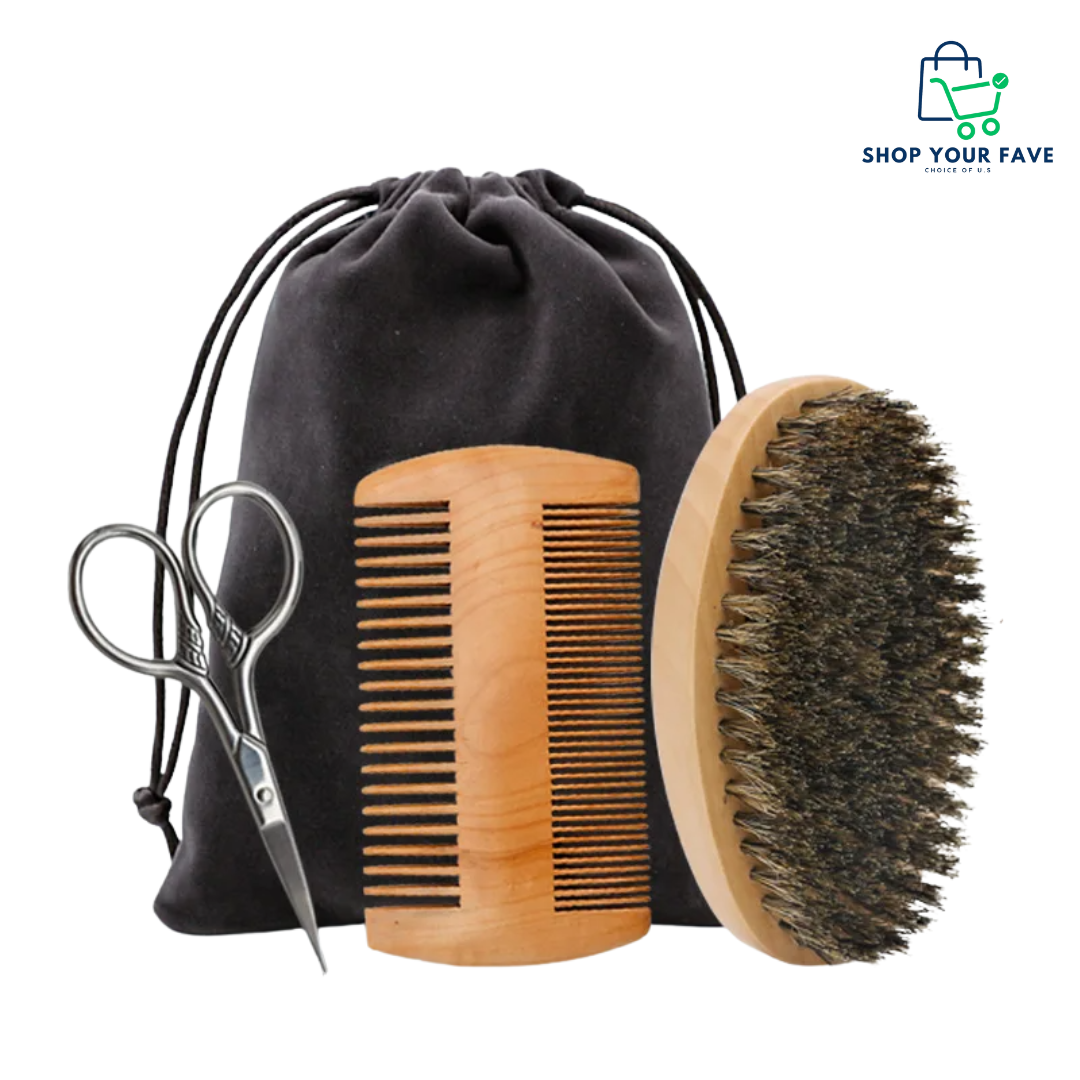 Men’s Dual-Edge Wooden Beard Comb