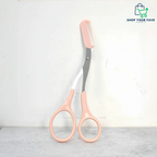 Precision Eyebrow Scissors with Built-In Comb