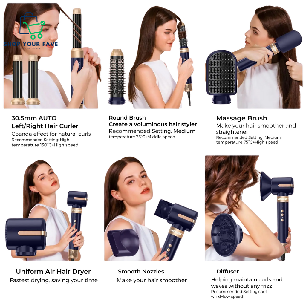 7-in-1 High-Speed Hair Dryer Brush & Styler