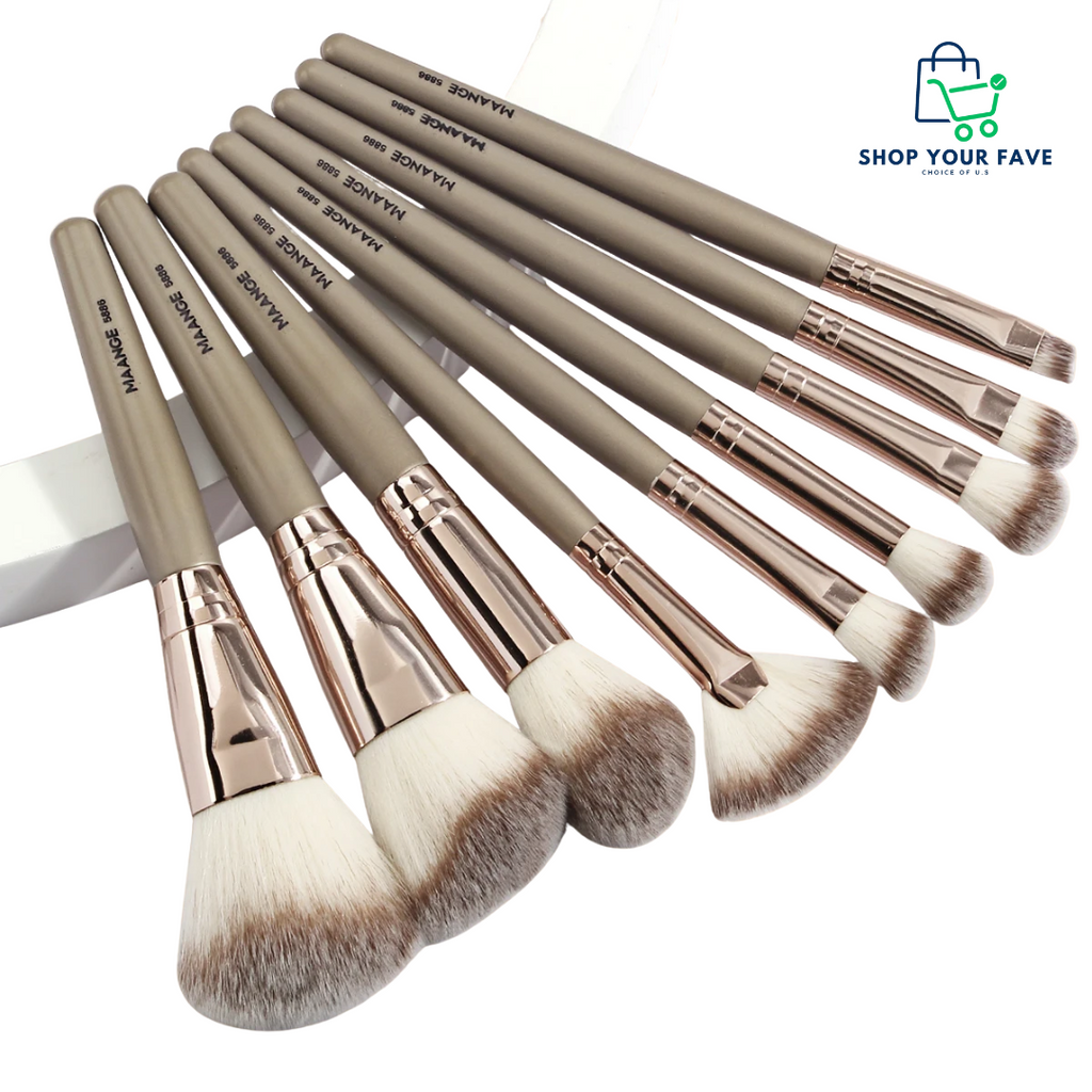 Maange 9-Piece Luxe Makeup Brush Set