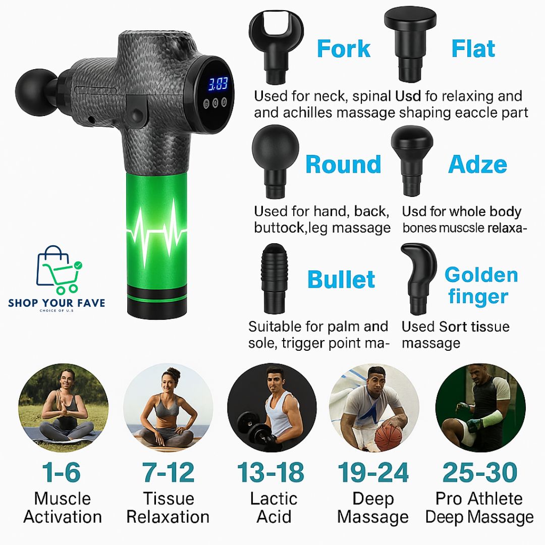 Carbon Fascia Gun Deep Tissue Massage
