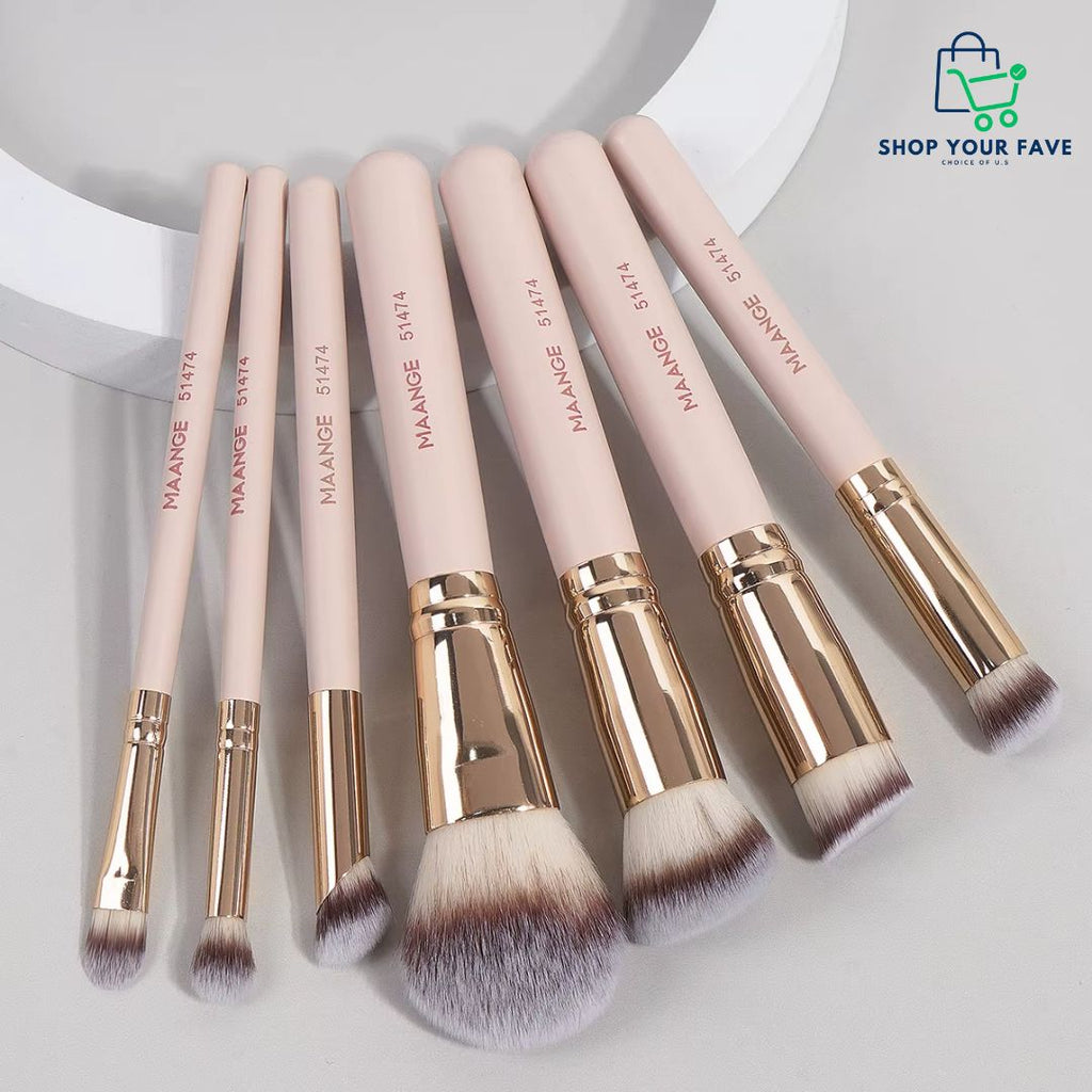 MAANGE 7-Piece Soft Makeup Brush Set