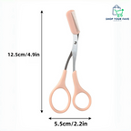 Precision Eyebrow Scissors with Built-In Comb