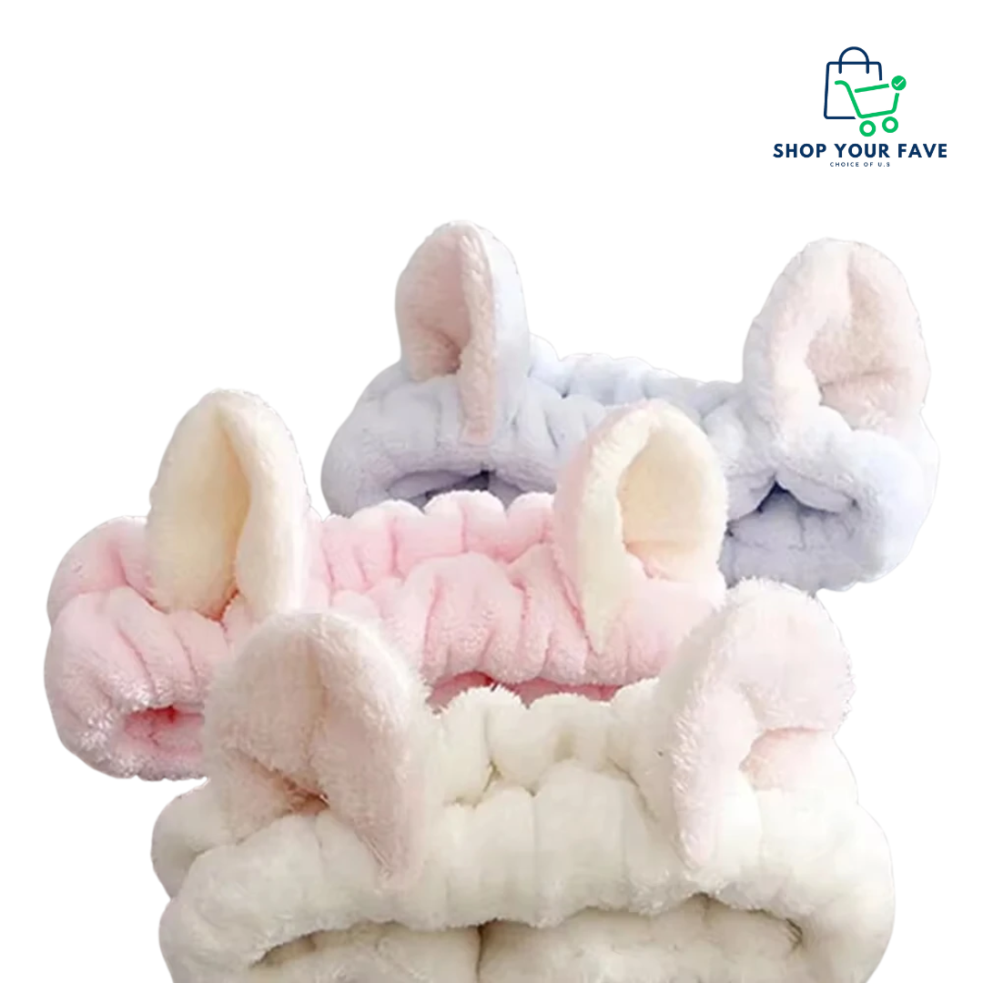 Plush Cat Ear Spa Headband
