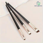 3-Piece Precision Eyeliner & Eyebrow Brush Set