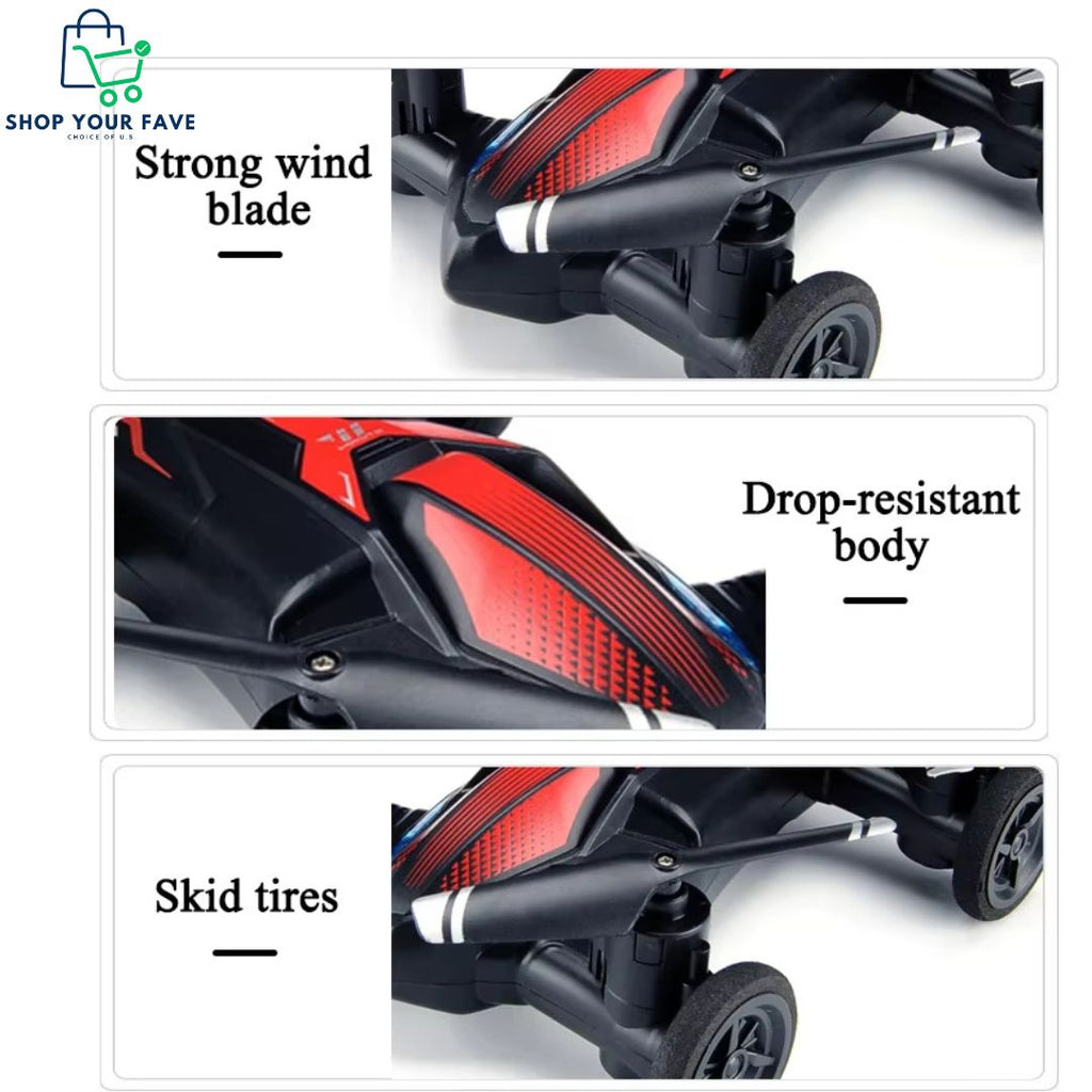 2-in-1 Land & Air RC Car