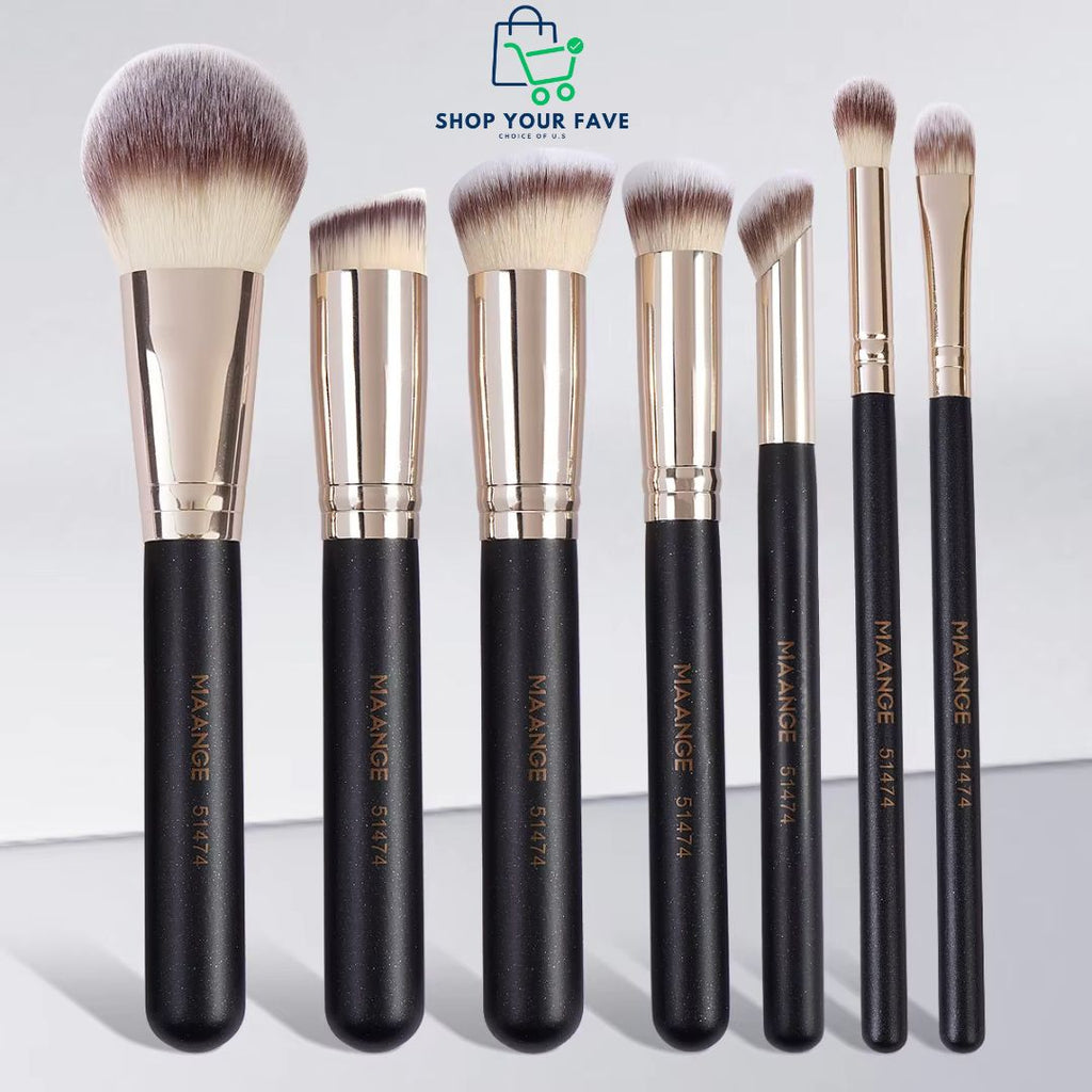 MAANGE 7-Piece Soft Makeup Brush Set