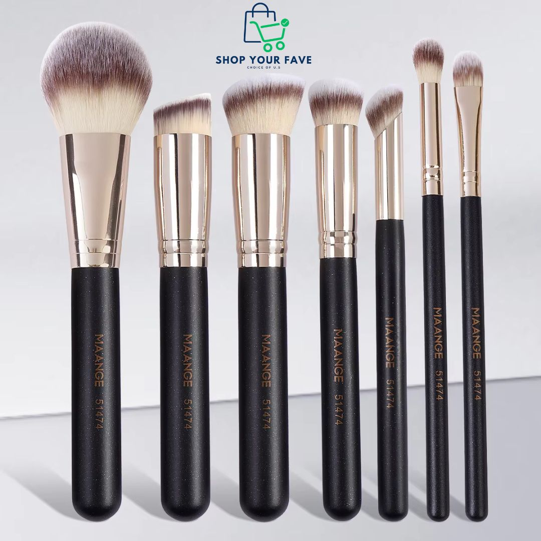 MAANGE 7-Piece Soft Makeup Brush Set
