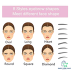 8-in-1 Reusable Eyebrow Shaping Stencil Kit