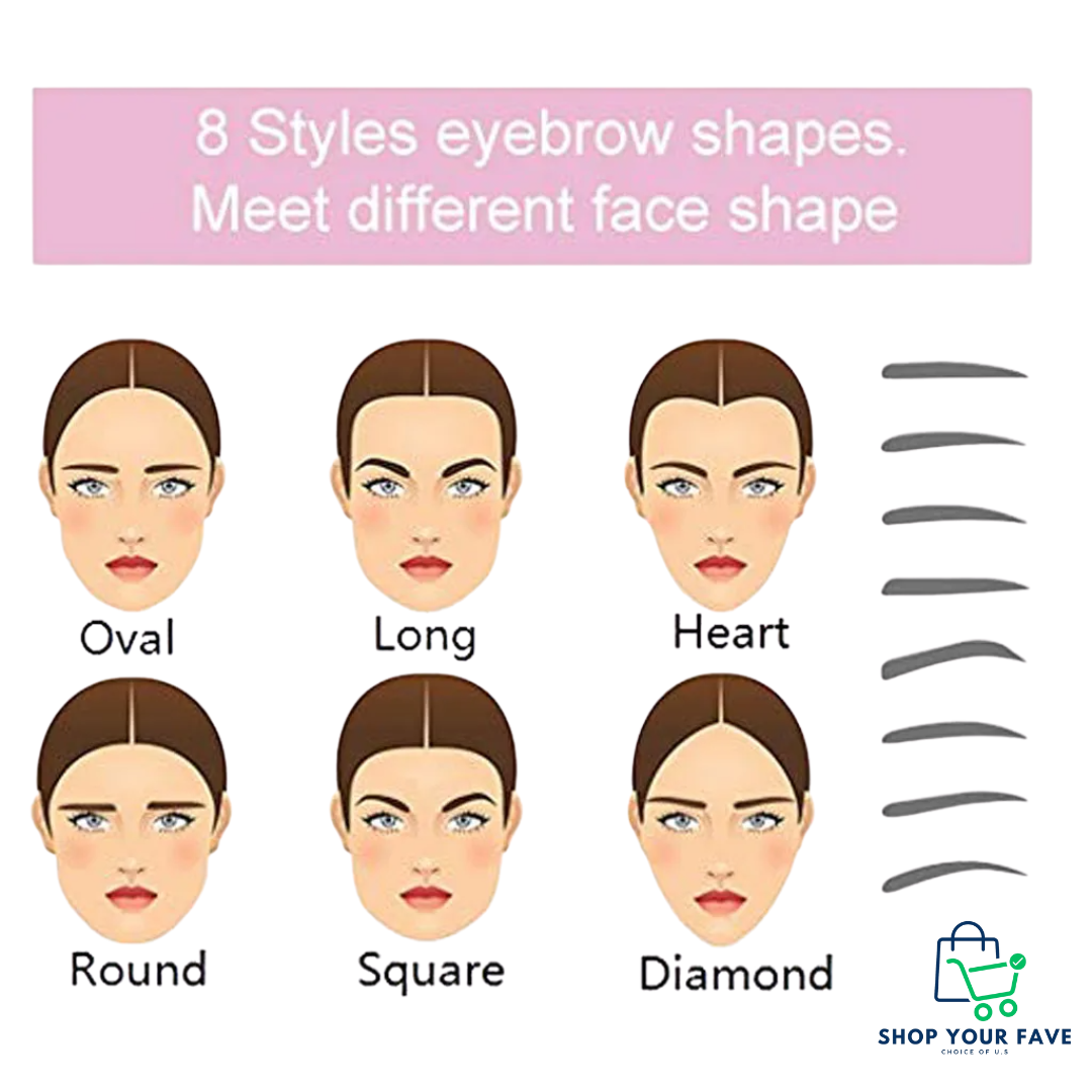 8-in-1 Reusable Eyebrow Shaping Stencil Kit