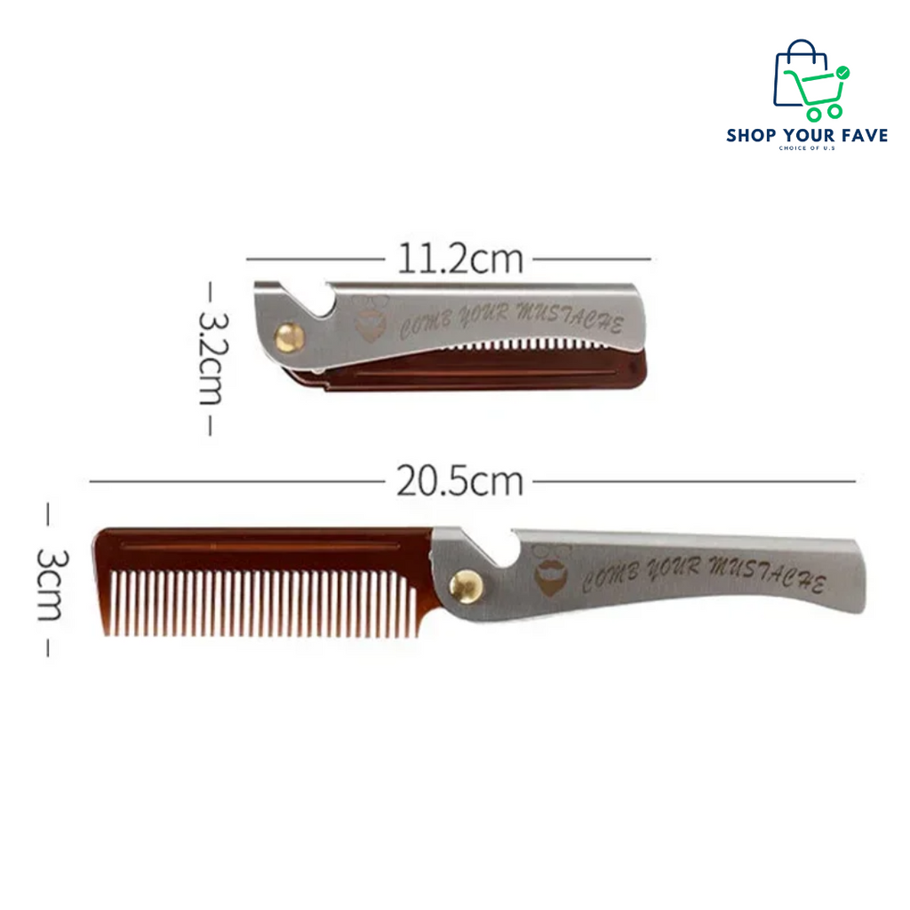 Men’s Dual-Edge Wooden Beard Comb