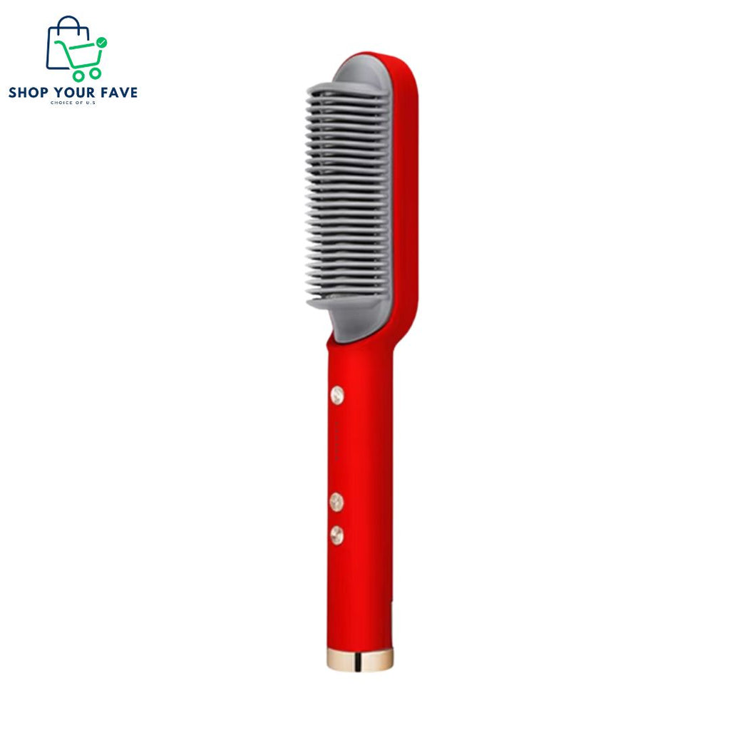 2-in-1 Hair & Beard Straightener Brush
