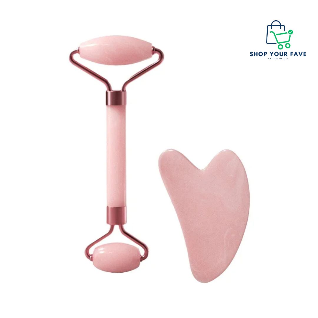 GlowPro Double-Head Facial Roller & Gua Sha Kit