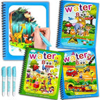 Magic Water Coloring Book for Kids | Reusable No-Mess Drawing Pad