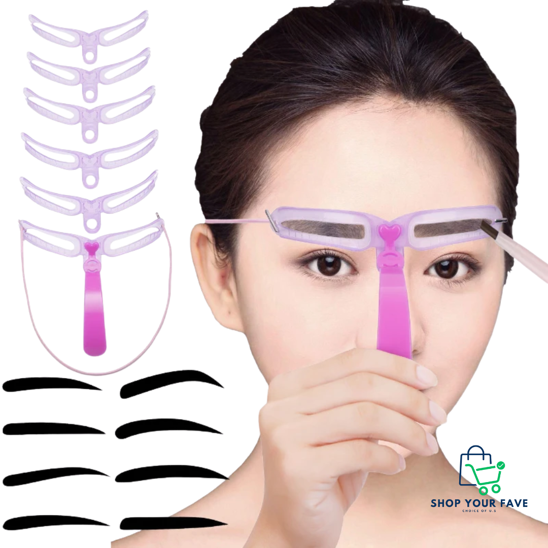 8-in-1 Reusable Eyebrow Shaping Stencil Kit