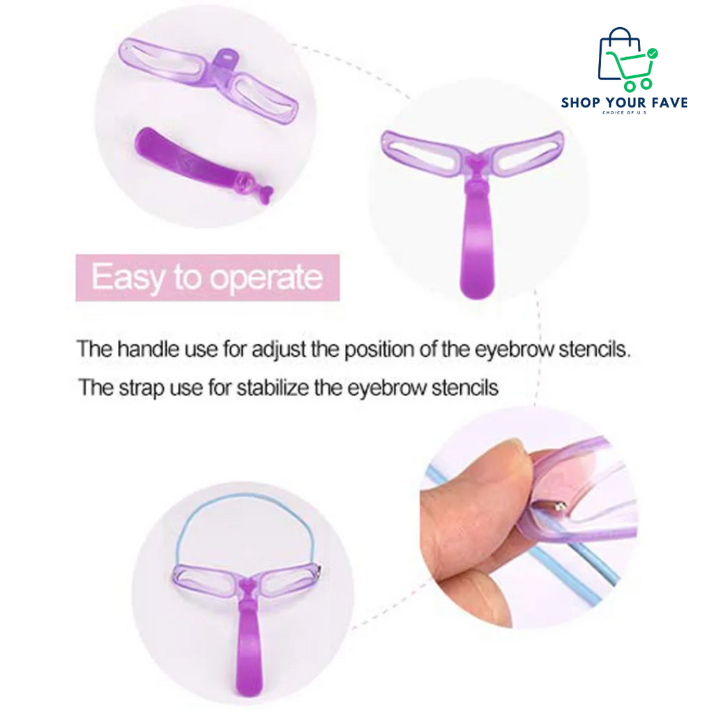 8-in-1 Reusable Eyebrow Shaping Stencil Kit